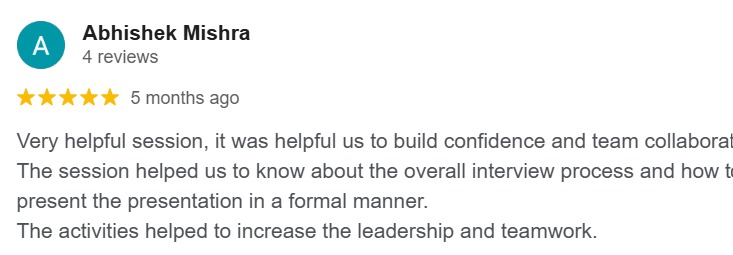 Google review screenshot for Sayali Saptarshi